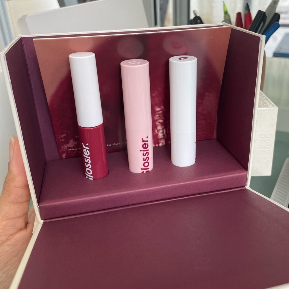 Glossier Limited Edition Lip Trio in Cranberry